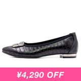 ボディバランスポインテッドバックル ブラック/クロコ