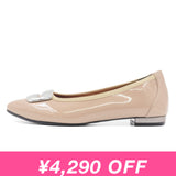 ボディバランスポインテッドバックル ベージュ/エナメル