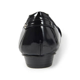 【再値下げ】ヒールバレエシューズ ブラック/エナメル