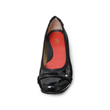 【再値下げ】ヒールバレエシューズ ブラック/エナメル