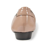 【再値下げ】ヒールバレエシューズ ピンクベ―ジュ/エナメル