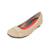 【残り僅か】ヒールバレエシューズ クリーム