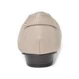 【21.5のみ】ヒールバレエシューズ ベージュ/スムース