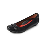 【再値下げ】ヒールバレエシューズ ブラック/スムース