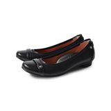 【再値下げ】ヒールバレエシューズ ブラック/スムース