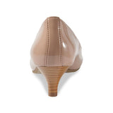 (左右別購入)ラウンドミドルヒールパンプス ピンクベ―ジュ/エナメル