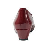 【カラー限定値下げ】2WAYローウェッジパンプス ワイン