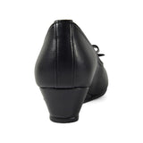 2WAYローウェッジパンプス ブラック/スムース