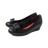 2WAYローウェッジパンプス ブラック/スムース