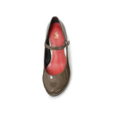 ストームストラップハイヒールパンプス オリーブ