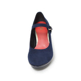 (左右別購入)ストームストラップハイヒールパンプス ネイビー/スエード