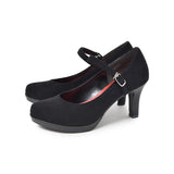 (左右別購入)ストームストラップハイヒールパンプスブラック/スエード