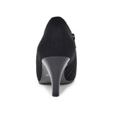 ハイヒールブーティー ブラック/スエード