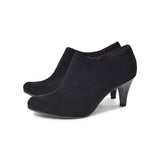 (左右別購入)ハイヒールブーティー ブラック/スエード