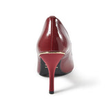 【値下げ】ポインテッドハイヒールパンプス ワイン