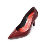 【値下げ】ポインテッドハイヒールパンプス ワイン