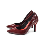 【値下げ】ポインテッドハイヒールパンプス ワイン