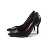 (左右別購入)ポインテッドハイヒールパンプス ブラック/スムース