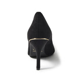 【値下げ】ポインテッドハイヒールパンプス ブラック/スエード