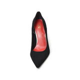 【値下げ】ポインテッドハイヒールパンプス ブラック/スエード