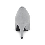 マシュマロポインテッドハイヒールパンプス グレー