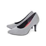 (左右別購入)マシュマロポインテッドハイヒールパンプス グレー