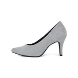マシュマロポインテッドハイヒールパンプス グレー