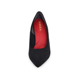 (左右別購入)マシュマロポインテッドハイヒールパンプス ブラック/スエード