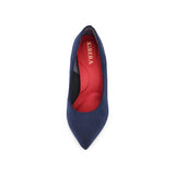 マシュマロポインテッドハイヒールパンプス ネイビー