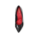 (左右別購入)マシュマロポインテッドハイヒールパンプス ブラック/エナメル