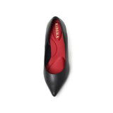 マシュマロポインテッドハイヒールパンプス ブラック/スムース