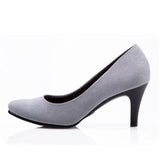 (左右別購入)ビーナスフィットハイヒールパンプス グレー/スエード