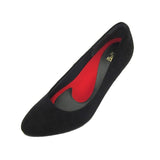 ビーナスフィットハイヒールパンプス ブラック/スエード