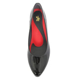 ビーナスフィットミドルヒールパンプス ブラック/エナメル