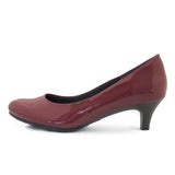 ビーナスフィットミドルヒールパンプス ワイン