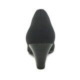 ビーナスフィットミドルヒールパンプス ブラック/ウォーター