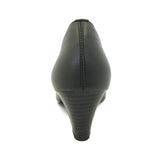 ビーナスフィットミドルヒールパンプス ブラック/スムース