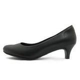 (左右別購入)ビーナスフィットミドルヒールパンプス ブラック/スムース