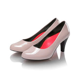 【再値下げ】イタリーレザービーナスフィットハイヒールパンプス ベージュ