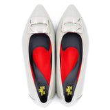 ボディバランスポインテッドバックル グレー/エナメル