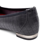 ボディバランスポインテッドバックル ブラック/クロコ