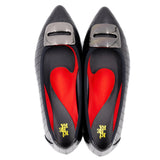 ボディバランスポインテッドバックル ブラック/クロコ