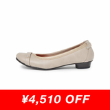 【21.5のみ】ヒールバレエシューズ ベージュ/スムース