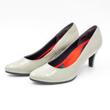 (左右別購入)ビーナスフィットハイヒールパンプス グレー/エナメル