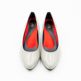 【カラー限定値下げ】ビーナスフィットミドルヒールパンプス グレー/エナメル