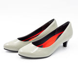 【カラー限定値下げ】ビーナスフィットミドルヒールパンプス グレー/エナメル