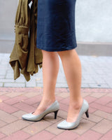 【カラー限定値下げ】ビーナスフィットハイヒールパンプス グレー/エナメル