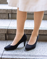 ビーナスフィットハイヒールパンプス ブラック/ウォーター