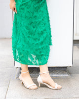 キュートスクエアミドルヒールサンダル