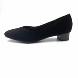 サステナブルソフトスクエアローヒールパンプス